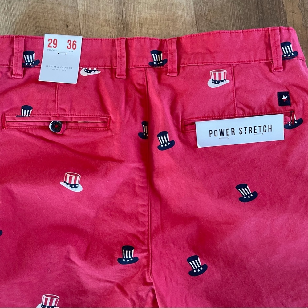 NWT Denim & Flower Patriotic Uncle Sam Shorts - Picture 6 of 7